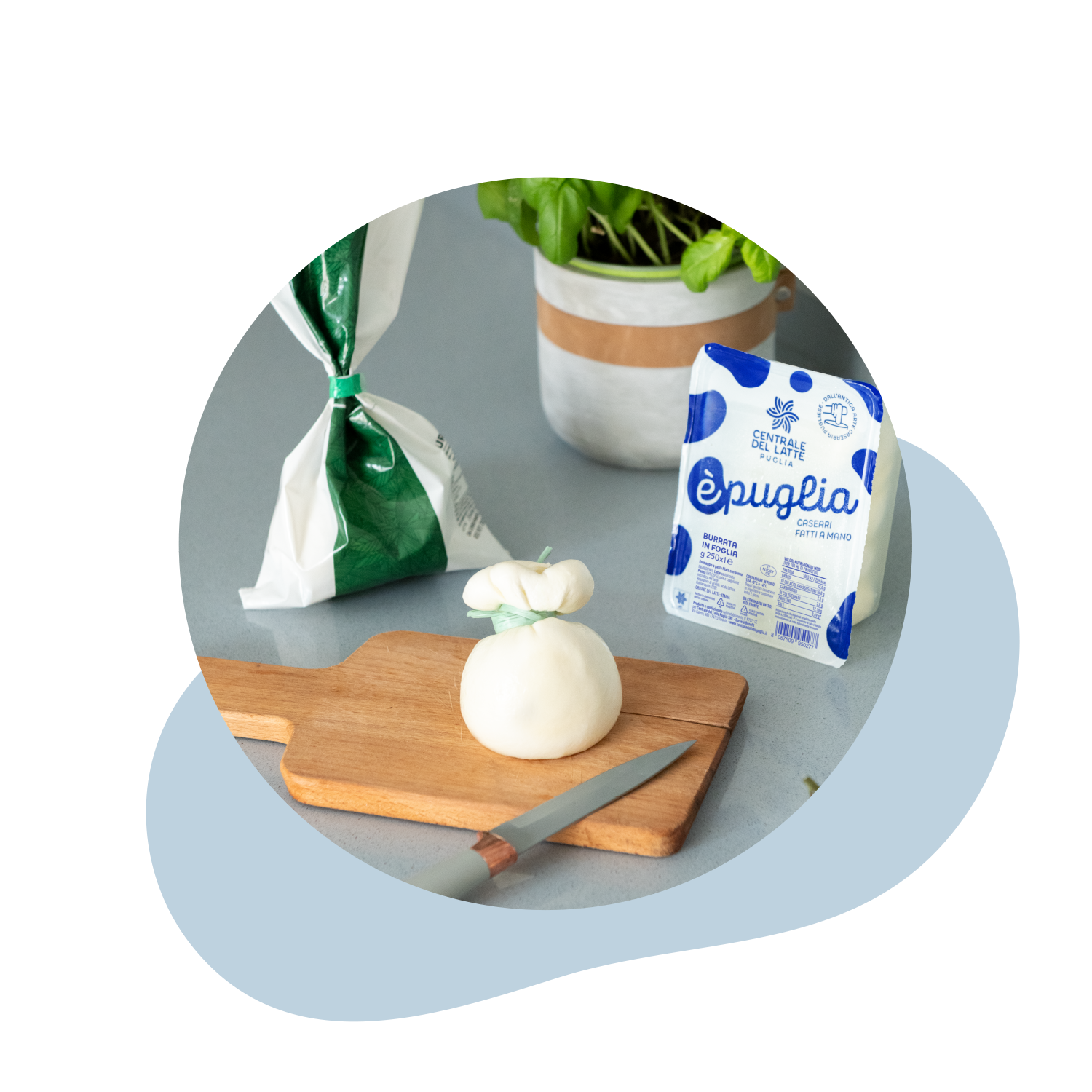 Immagine Dettaglio Burrata in Foglia